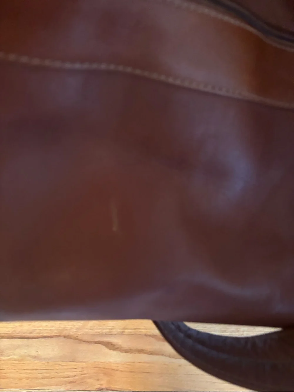 Men's Tan Leather Weekender Duffel Bag with Shoulder Strap